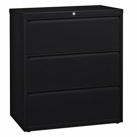 HIRSH INDUSTRIES 17634 Black Three-Drawer Lateral File Cabinet - 36'' x 18 5/8'' x 40 1/4'' 42017634
